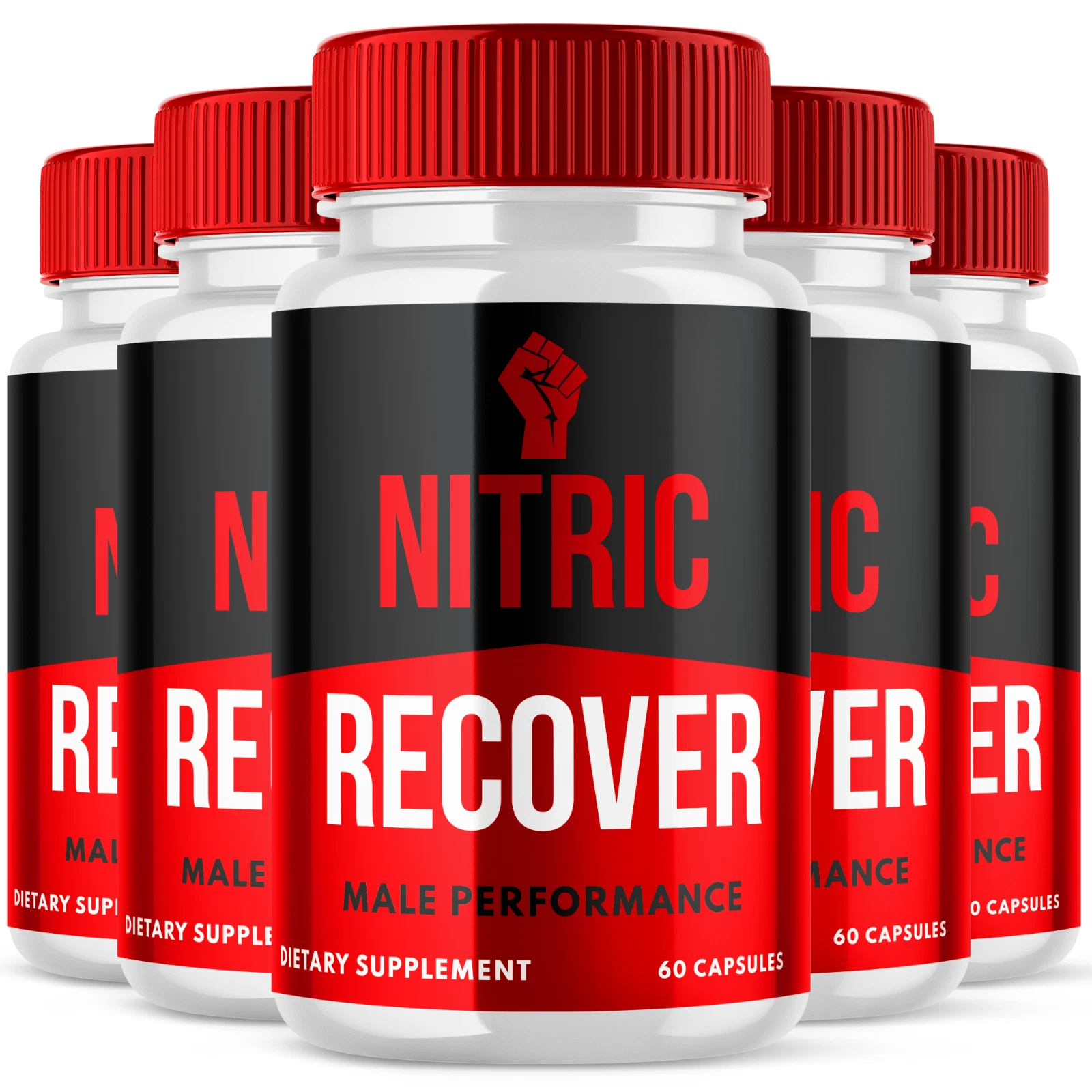 Nitric Recover Support Vitamin Maximum Strength Supplement for Men 300 Capsules