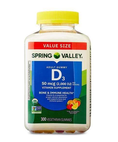 Spring Valley Vitamin D3 Gummies- 50 mcg- 300 ct