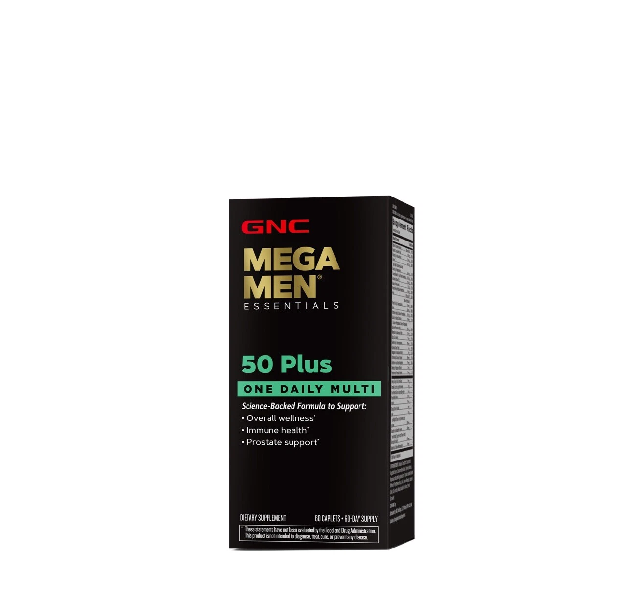 GNC Mega Men 50-Plus One Daily Multivitamin, 60 Tablets, Vitamin and Minerals