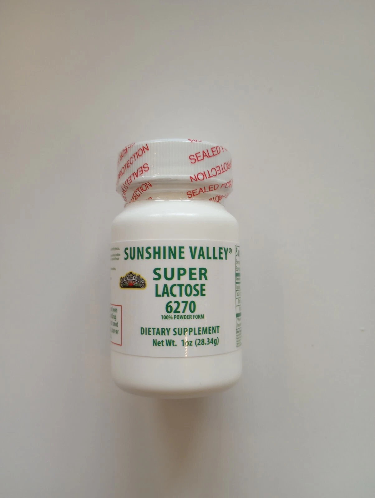 Sunshine Valley Super Lactose Powder 1 oz bottle One ounce -
