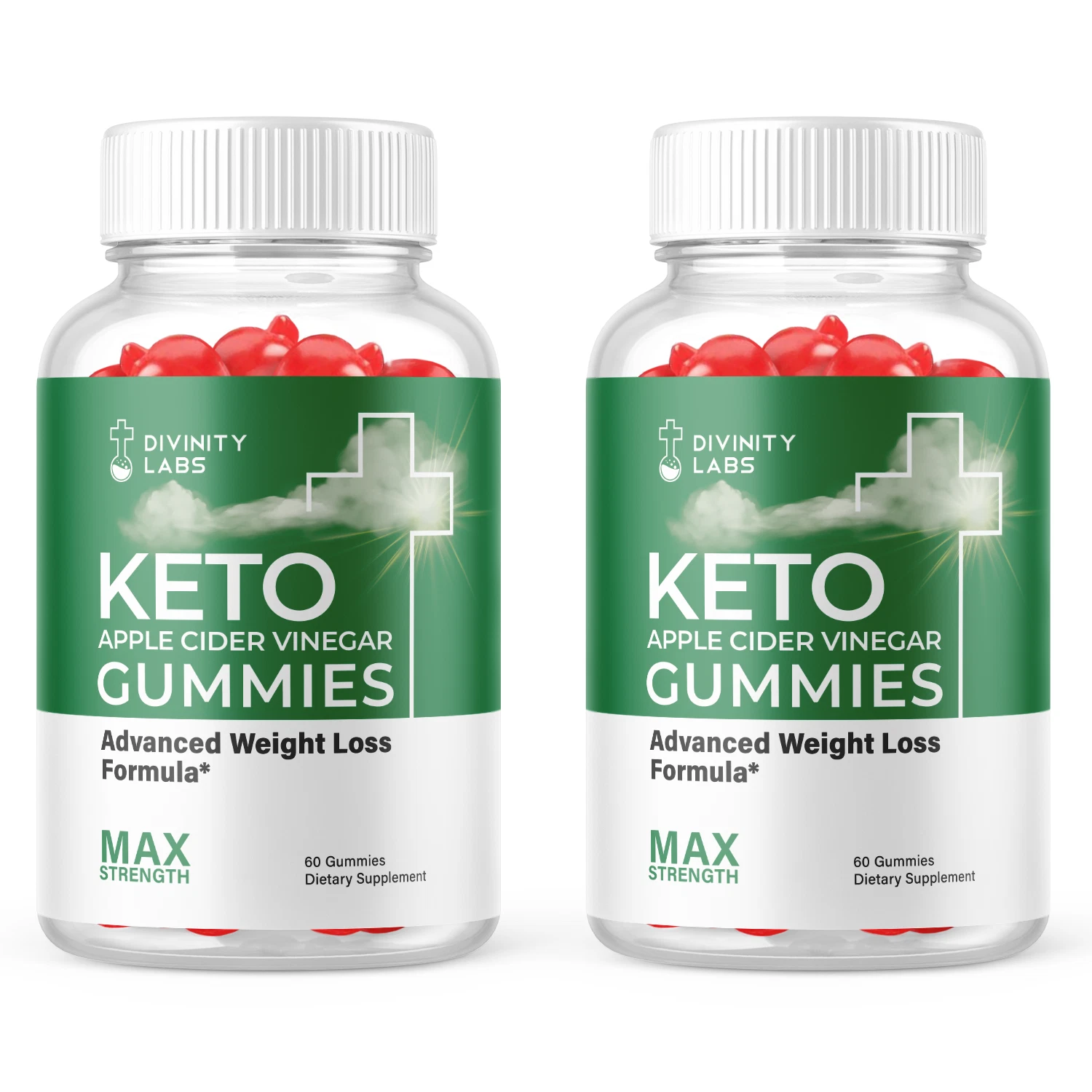 (2 Pack) Divinity Labs Keto Gummies, Divinity Labs Keto ACV (120 Gummies)