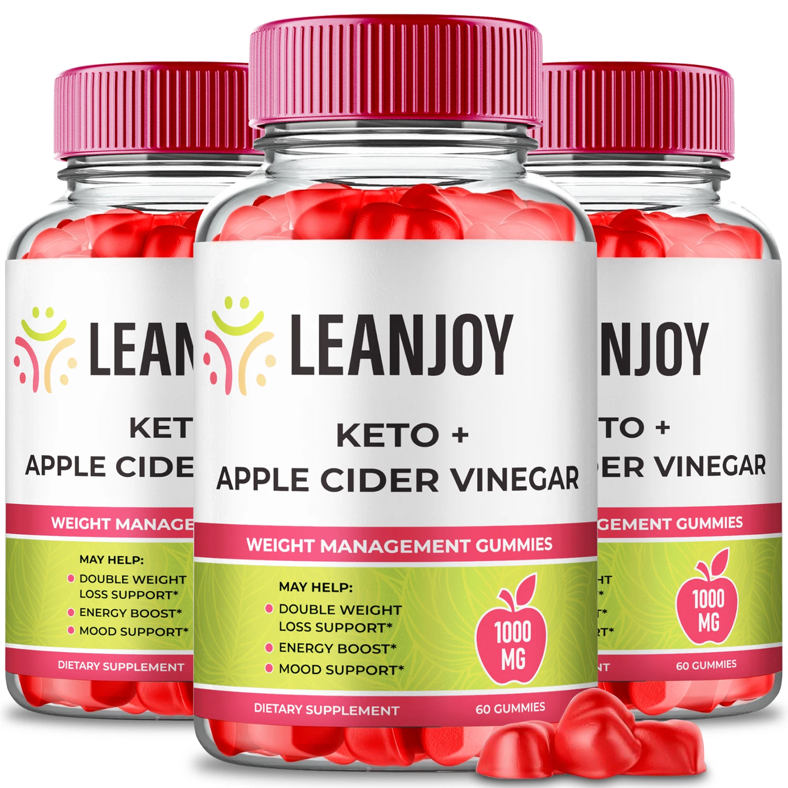 (3 Pack) Leanjoy Keto + Gummies, Lean Joy Keto ACV Advanced Weight Loss Gummy