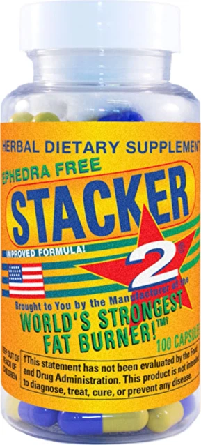 Stacker Two Dietary Supplement "Fat Burner Weight Loss" Capsules 100ct