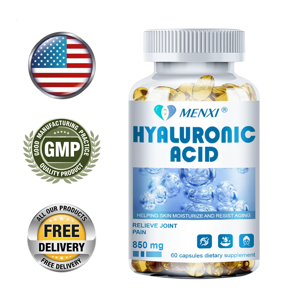 Hyaluronic Acid 850 mg Capsules - Supports Healthy Joints & Skin Care Supplement