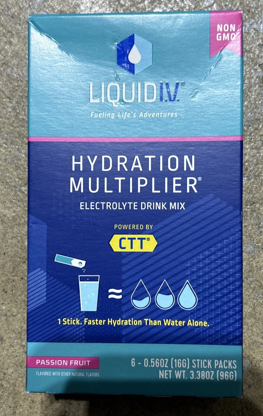 Liquid I.V. Hydration Electrolyte Drink Mix Passion Fruit 0.56ozx6pk Exp. 07/25