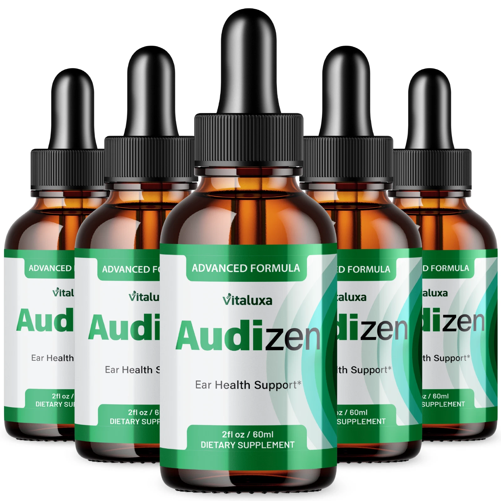 (5 Pack) Audizen Drops - Advanced Ear Health and Hearing Support Formula (10 oz)