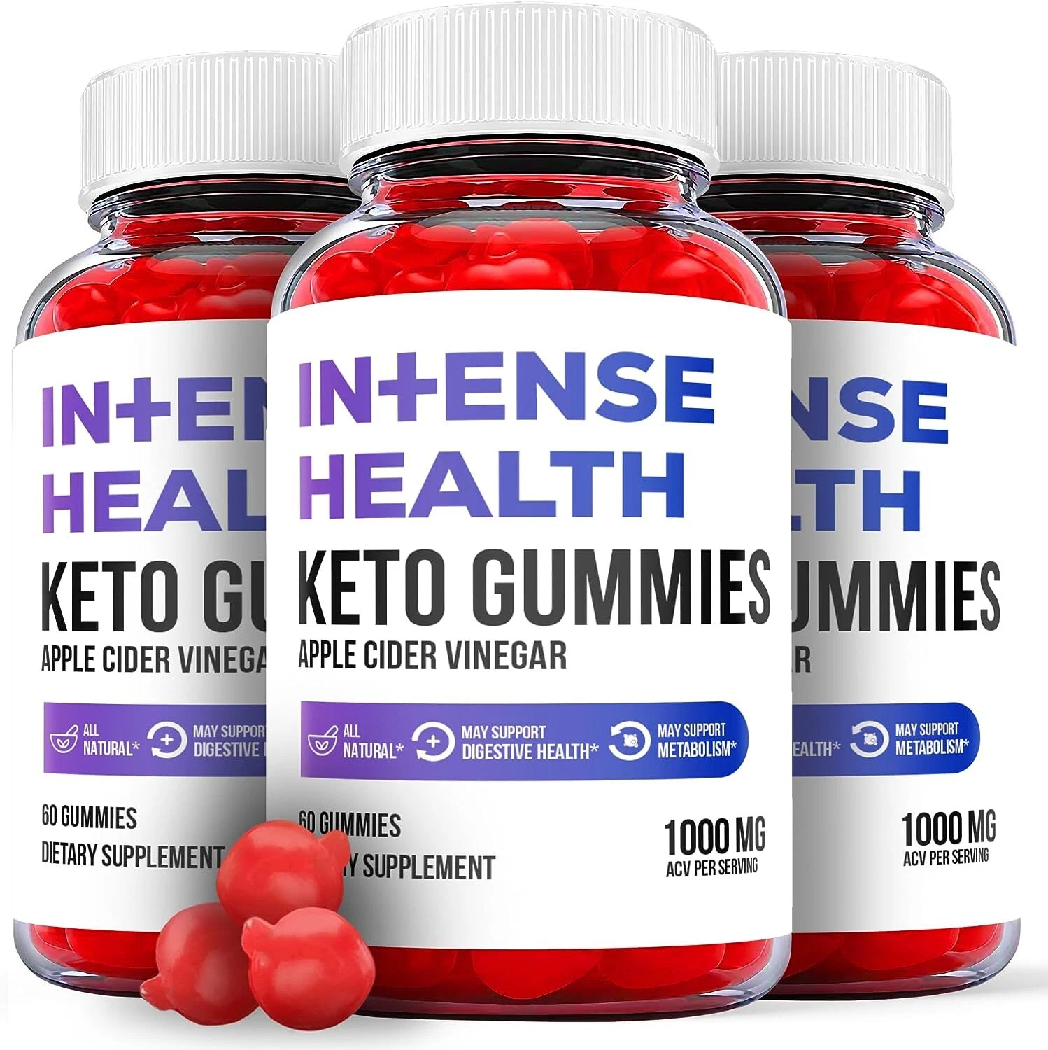 Intense Health Gummies - Intense Health ACV Keto Gummys For Weight Loss - 3 Pack