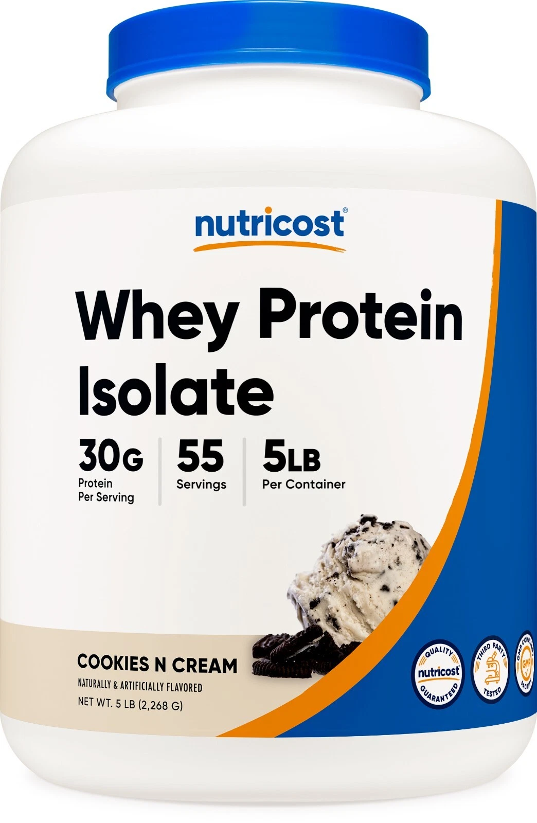 Nutricost Whey Protein Isolate (Cookies N Cream) 5LBS - Isolate Protein Powder