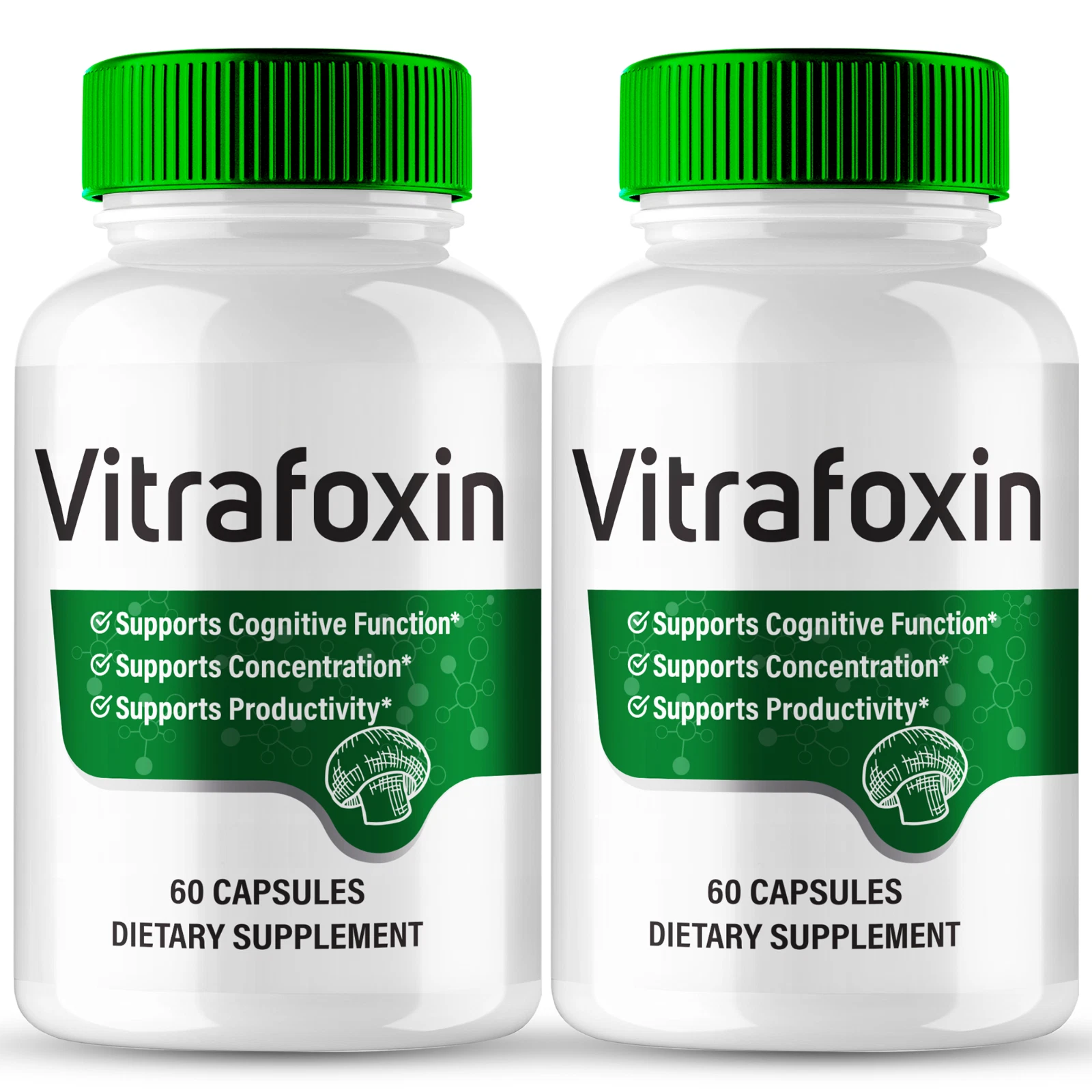 (2 Pack) Vitrafoxin Brain Health Capsules, Supports Cognitive Health & Function
