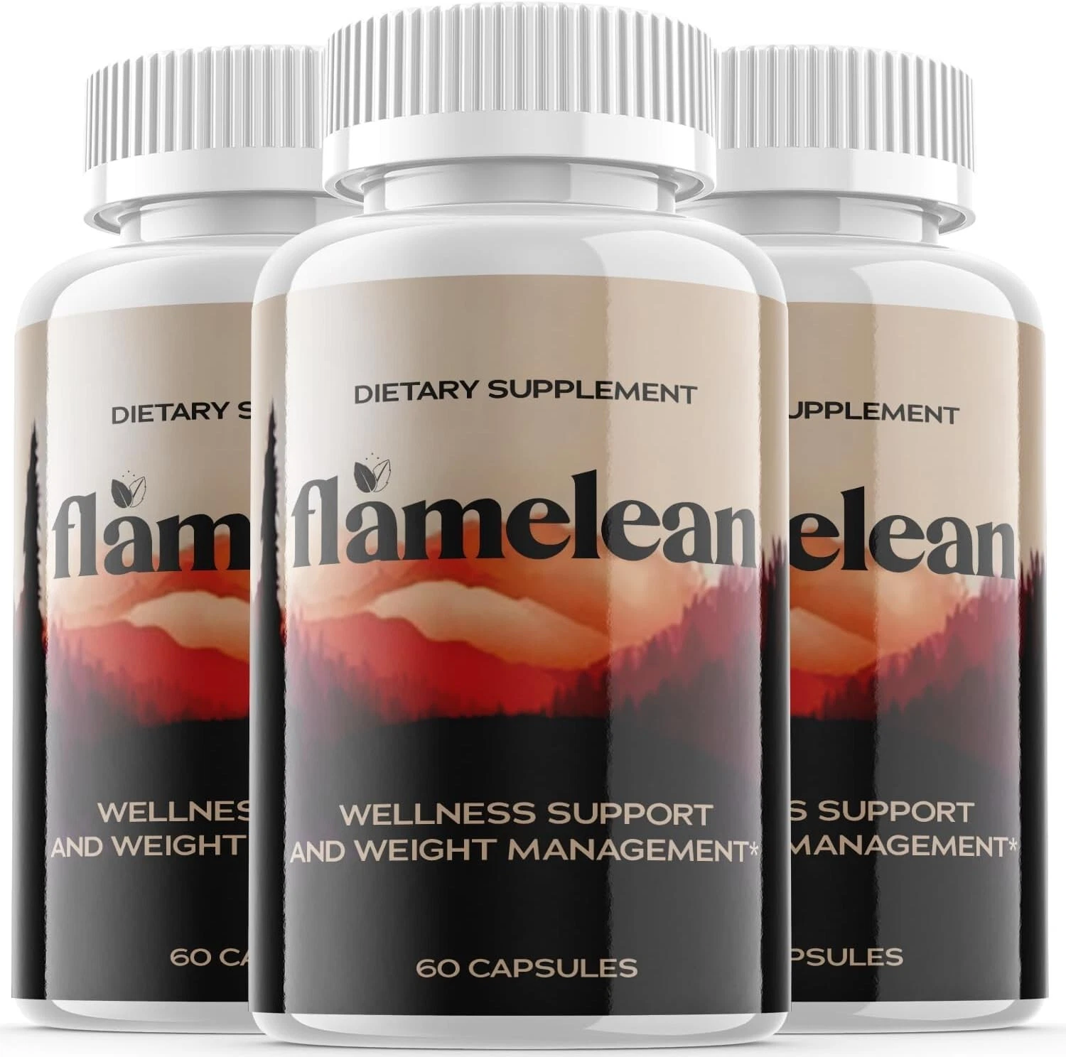 (3 Pack) Flamelean Supplement Pills - Support Weight Loss, Fat Burn - 180 Pills