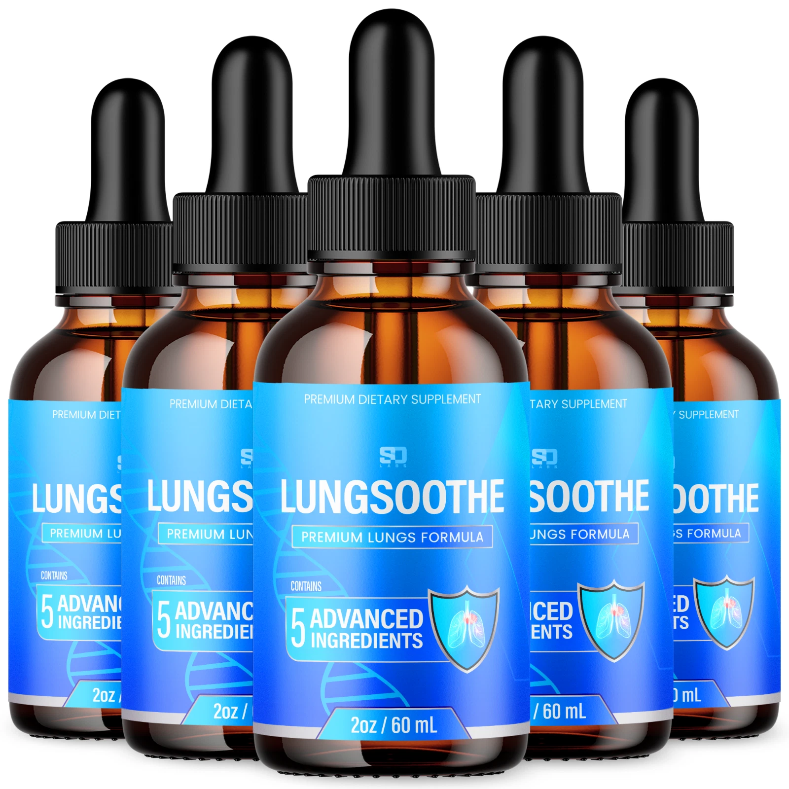 LungSoothe Premium Blood Drops Advanced Formula Supports Blood Health (5 Pack)