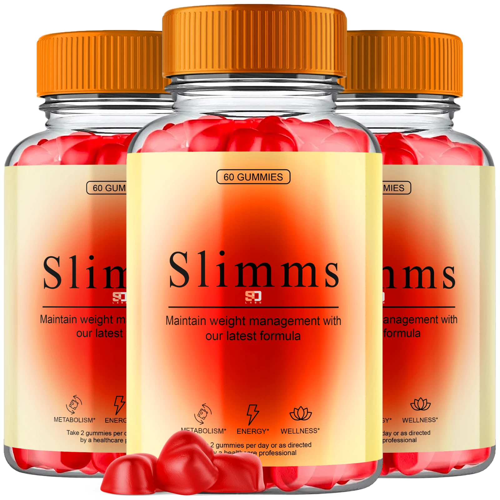 Slimms Keto Gummies Promotes Weight Management, Metabolism and Energy (3 Pack)