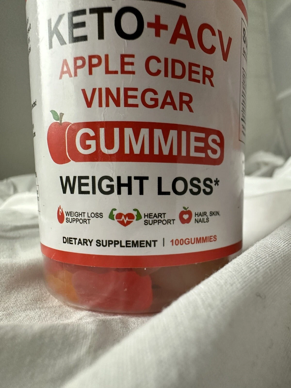 Keto ACV Gummies Belly Fat Burning Weight Loss Support Apple Cider Vinegar 11/25