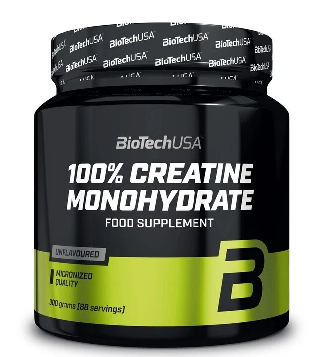 BioTech USA Creatine Monohydrate 300g Powder Natural 100% No Additives