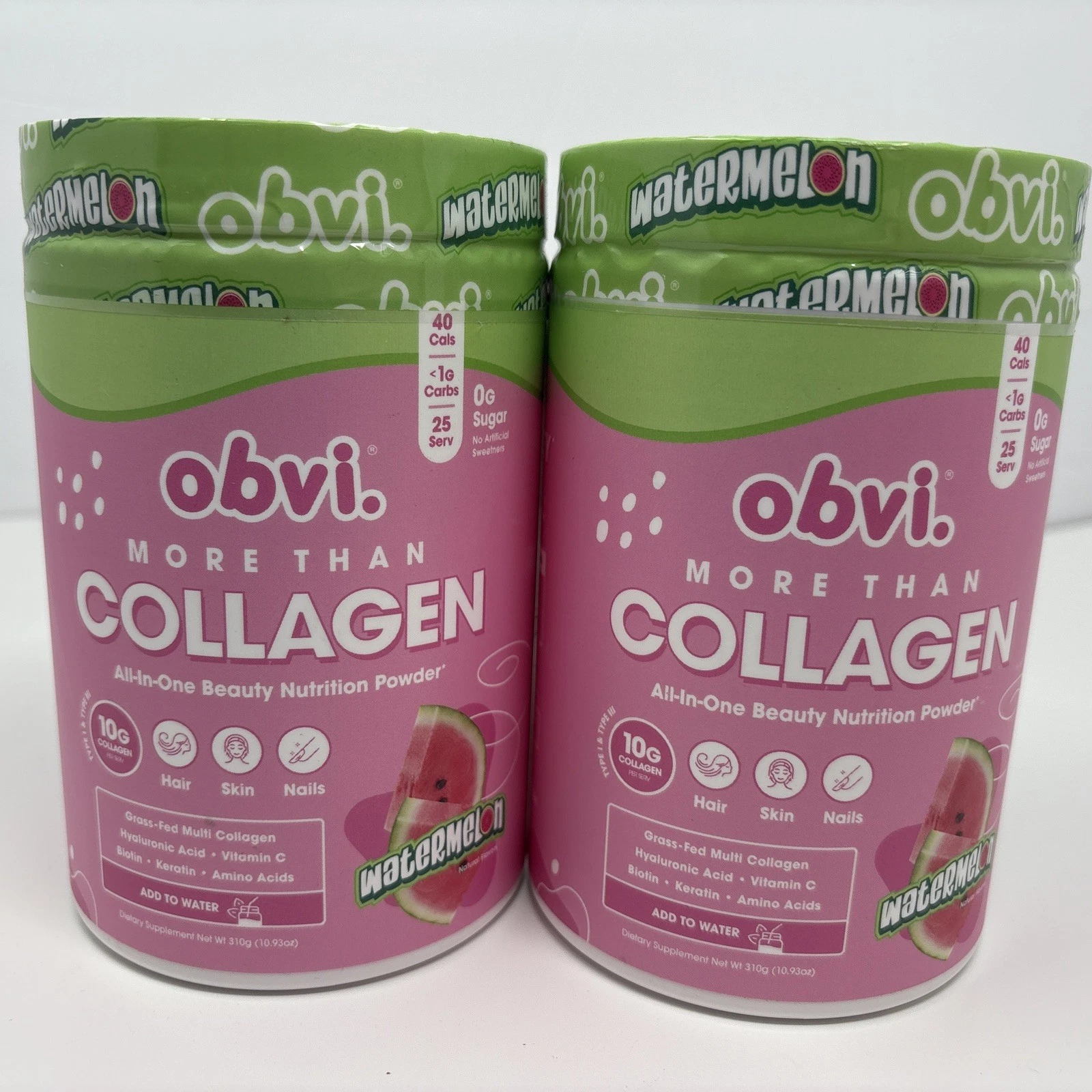 2x Obvi More Than Collagen Powder Watermelon Exp 12/25