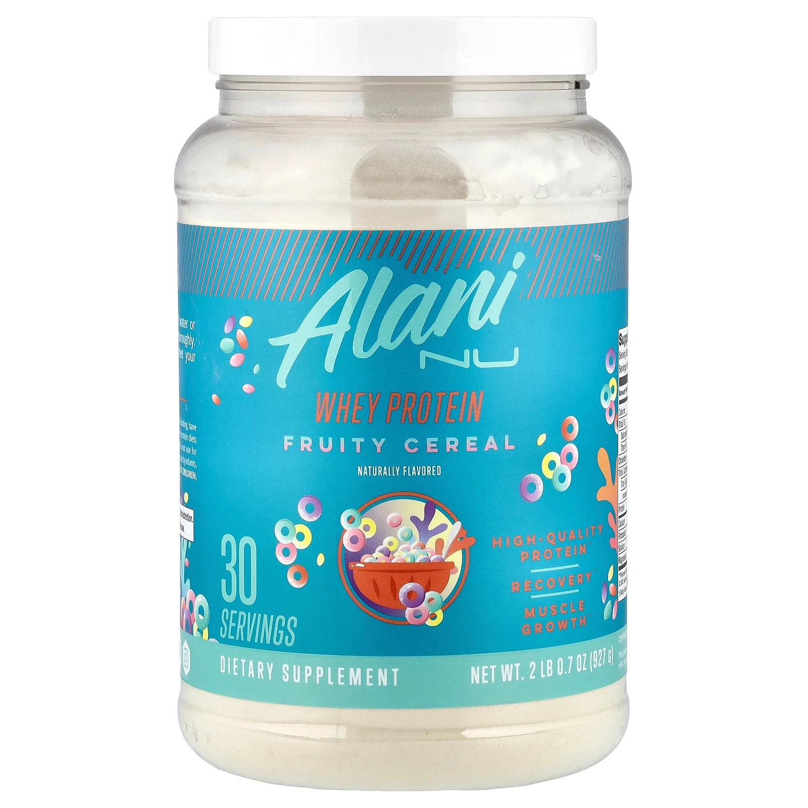 Alani NU Whey Protein Powder Fruity Cereal Flavor