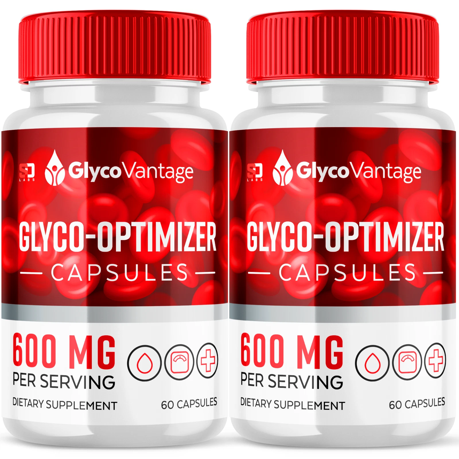 (2 Pack) GlycoVantage Pills - Blood Sugar Health Support Formula - 120 Capsules
