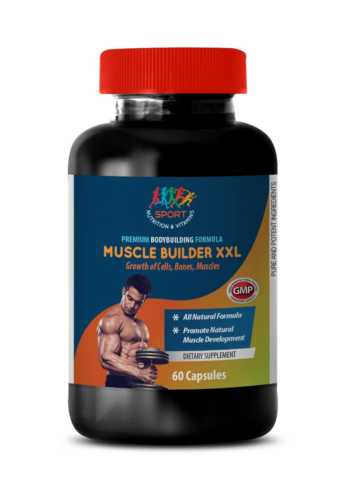 Bodybuilding Formula - Muscle Builder XXL - Libido Booster - 1 Bottle