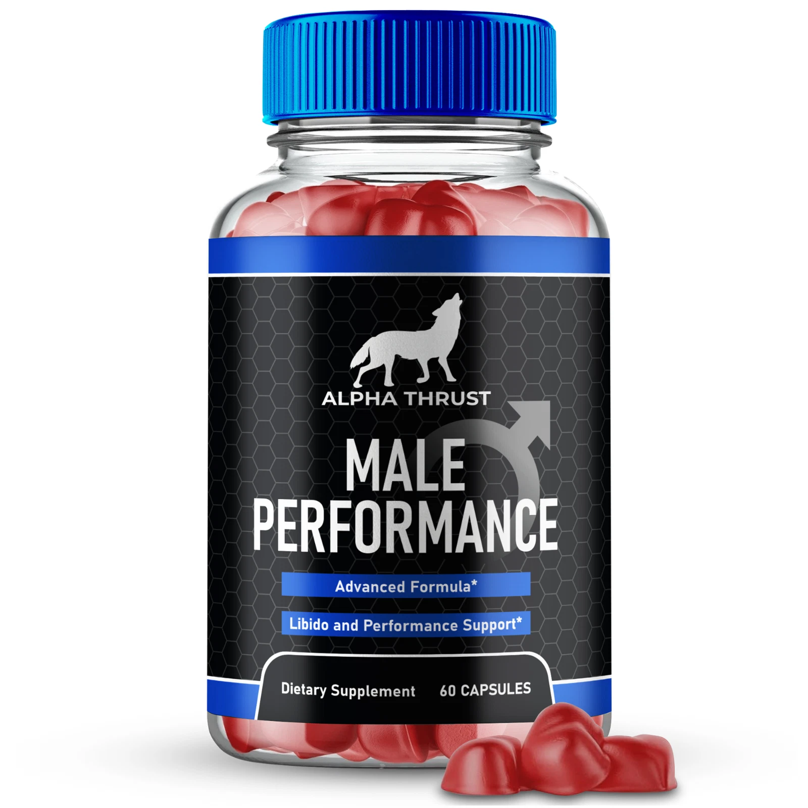 Alpha Thrust Men Gummies, Support Extra Strength Male Performance Gummy 60ct