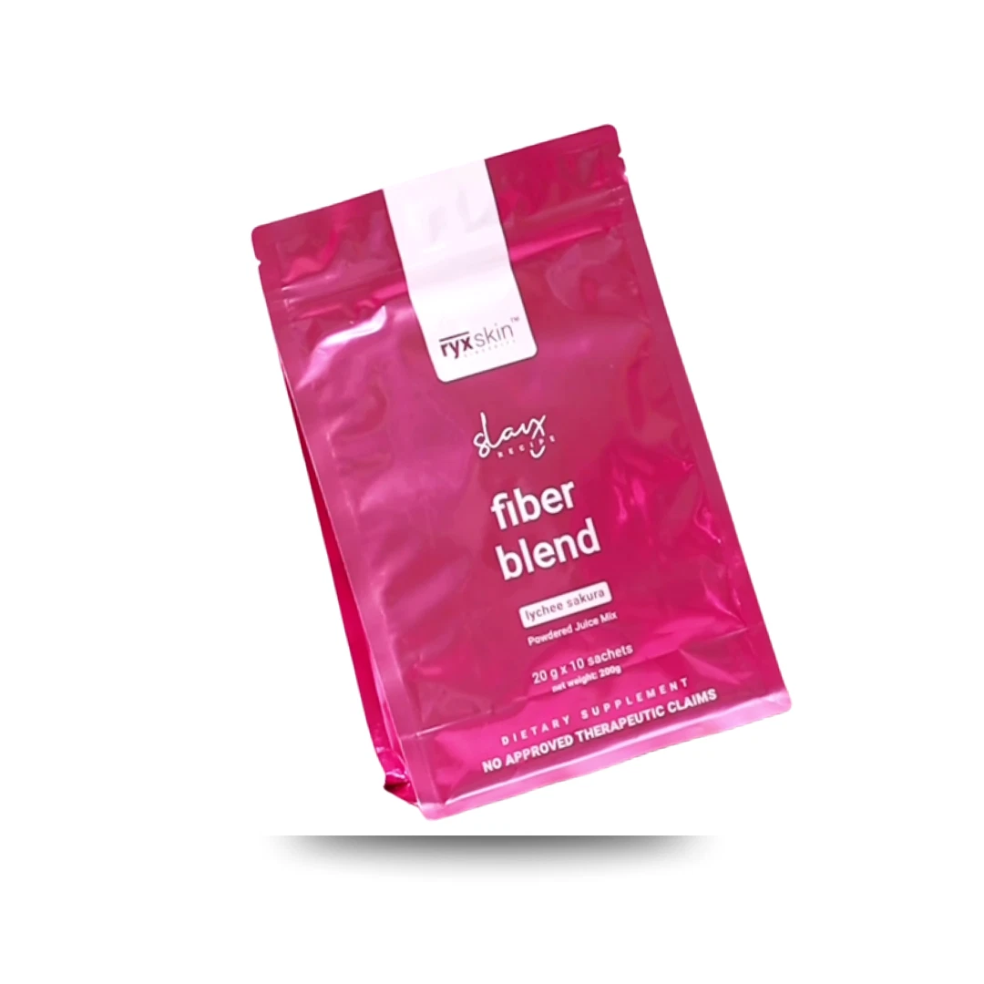 Ryxskin Fiber Blend Lychee Sakura Powdered Mix, 10 Sachets