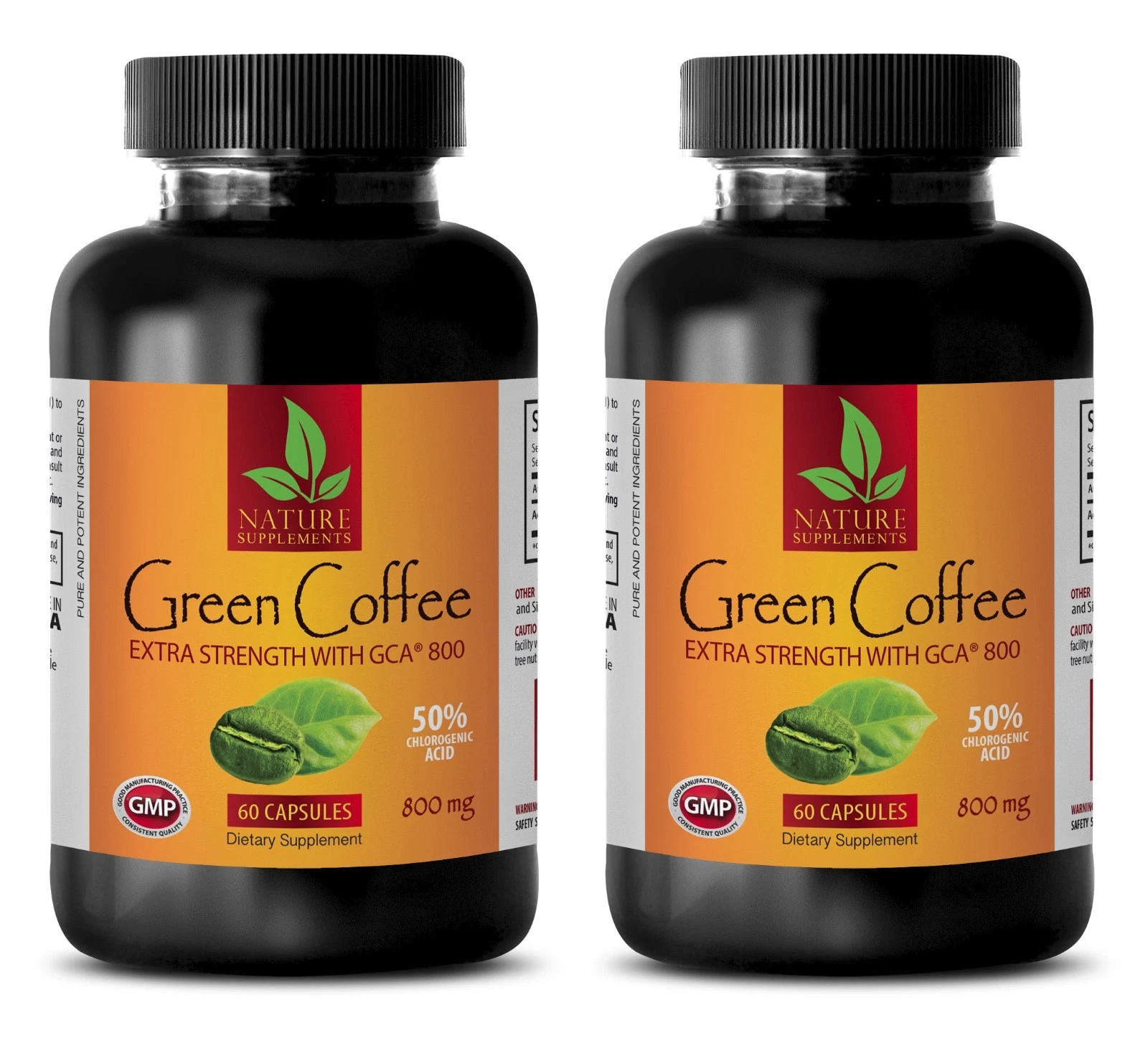 Natural Slimming Pills - Green Coffee Extract GCA 800 - Fat Burner - 120 Pills