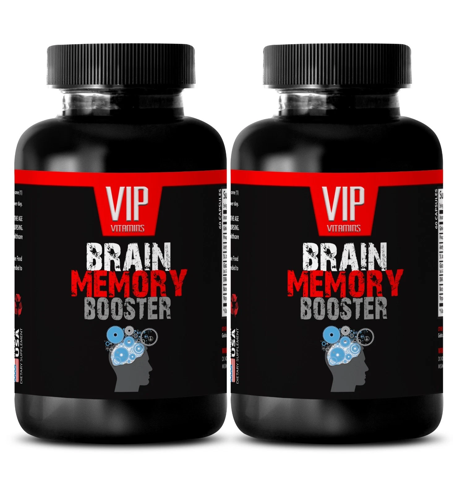 energy pills - BRAIN MEMORY BOOSTER - brain booster energy - 2 Bottles