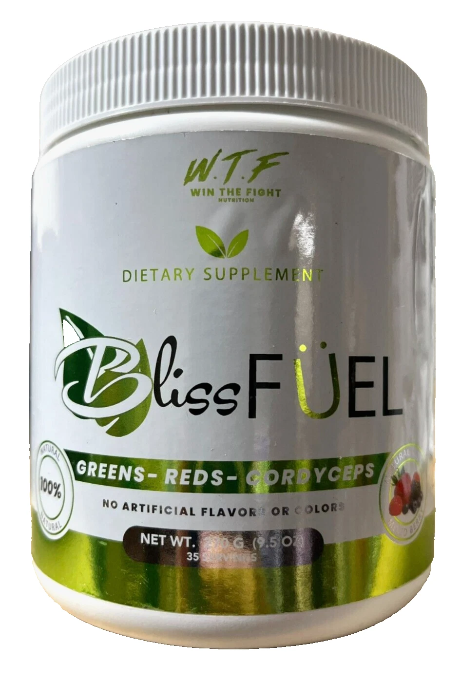 WTF Nutrition Bliss Fuel Superfoods Berry Greens Reds Cordyceps 35 Servings New