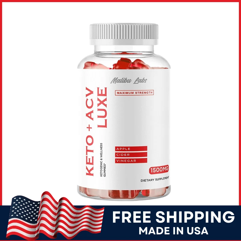 Keto Luxe ACV Keto Gummies 1500mg Apple Cider Vinegar Ketosis Weight Loss 1-Pack