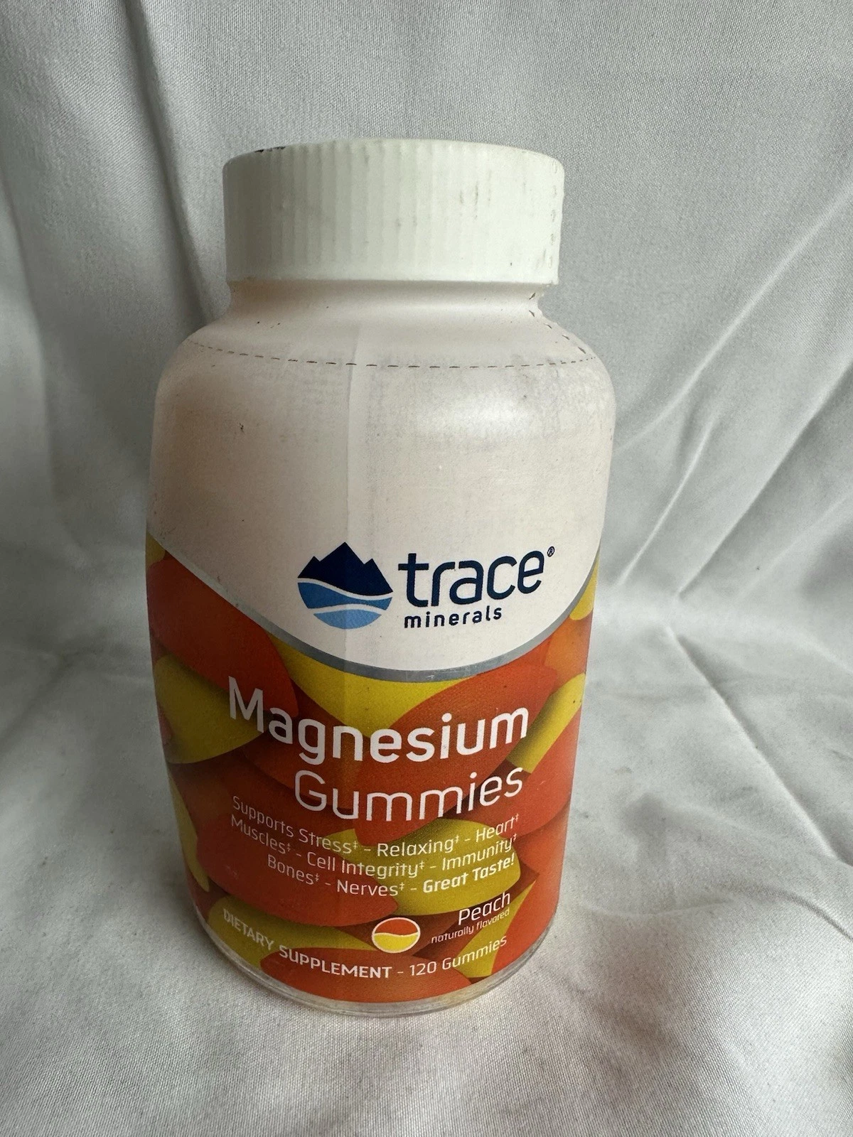 TRACE MINERALS MAGNESIUM 120 PEACH GUMMIES - Best Buy Date: 9/25