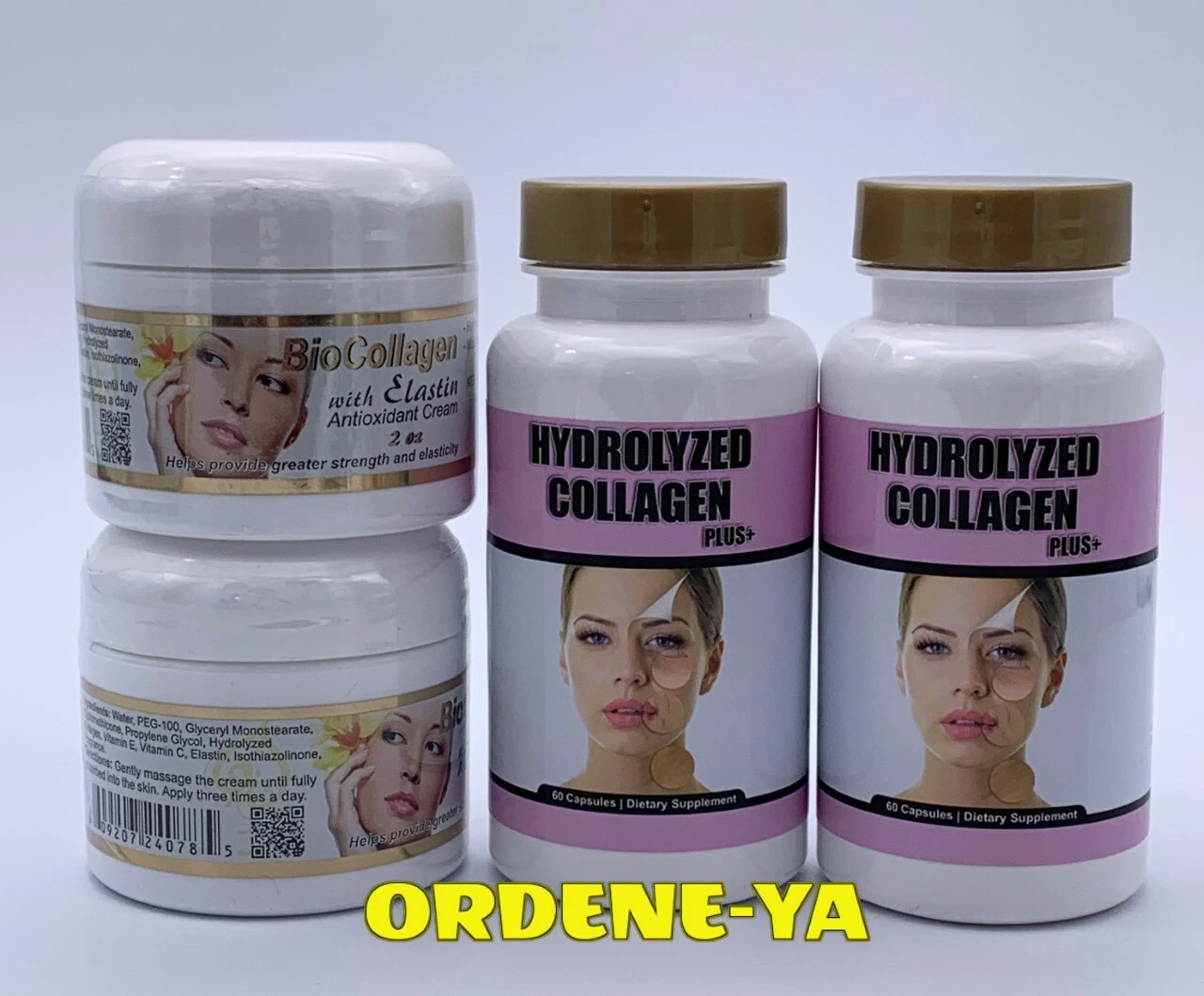 2 Hydrolyzed Collagen Plus Caps + 2 Biocollagen With Elastin Antioxidante Cream
