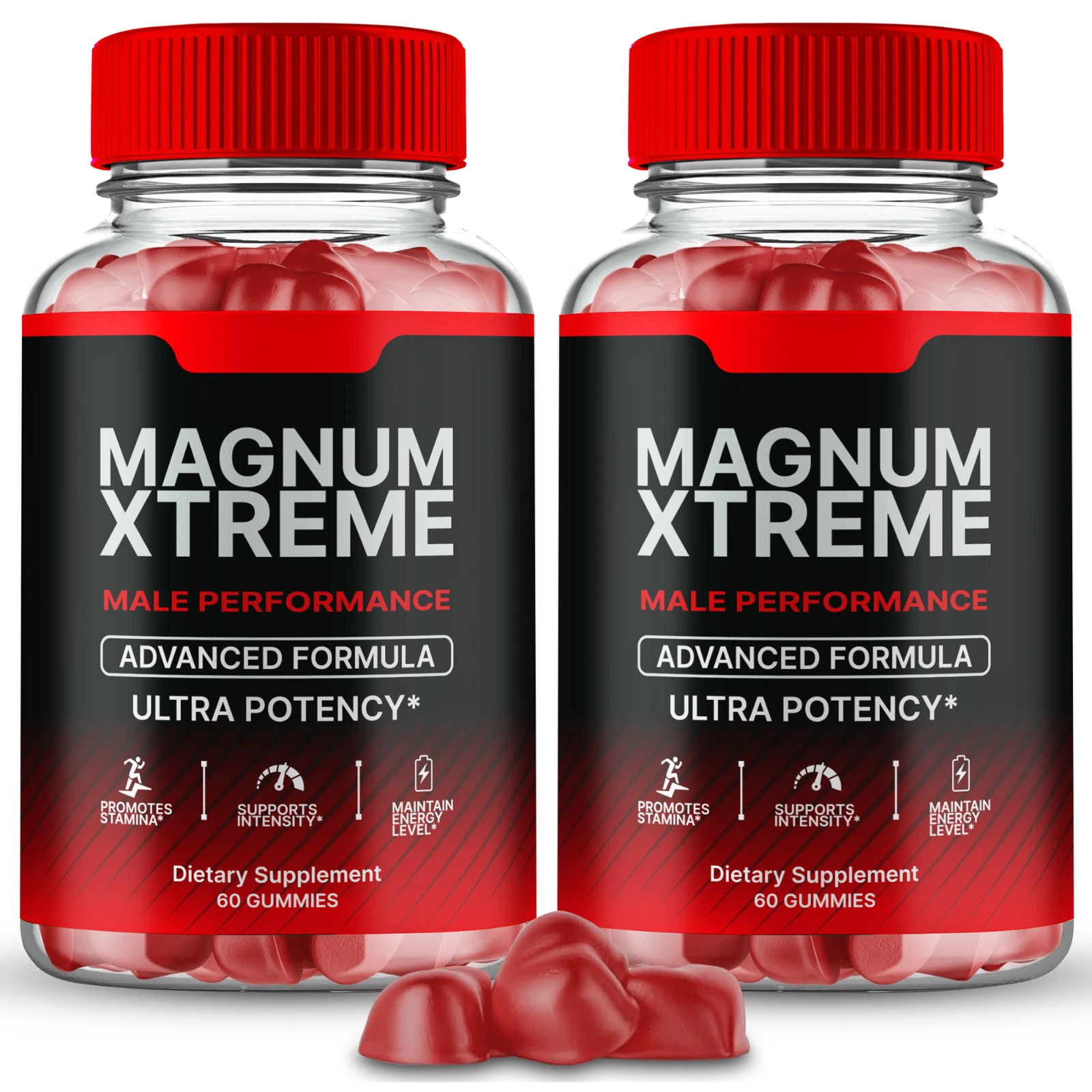 (2 Pack) Magnum Xtreme Men ed Gummies, MagnumXtreme Male Energy Support Gummies