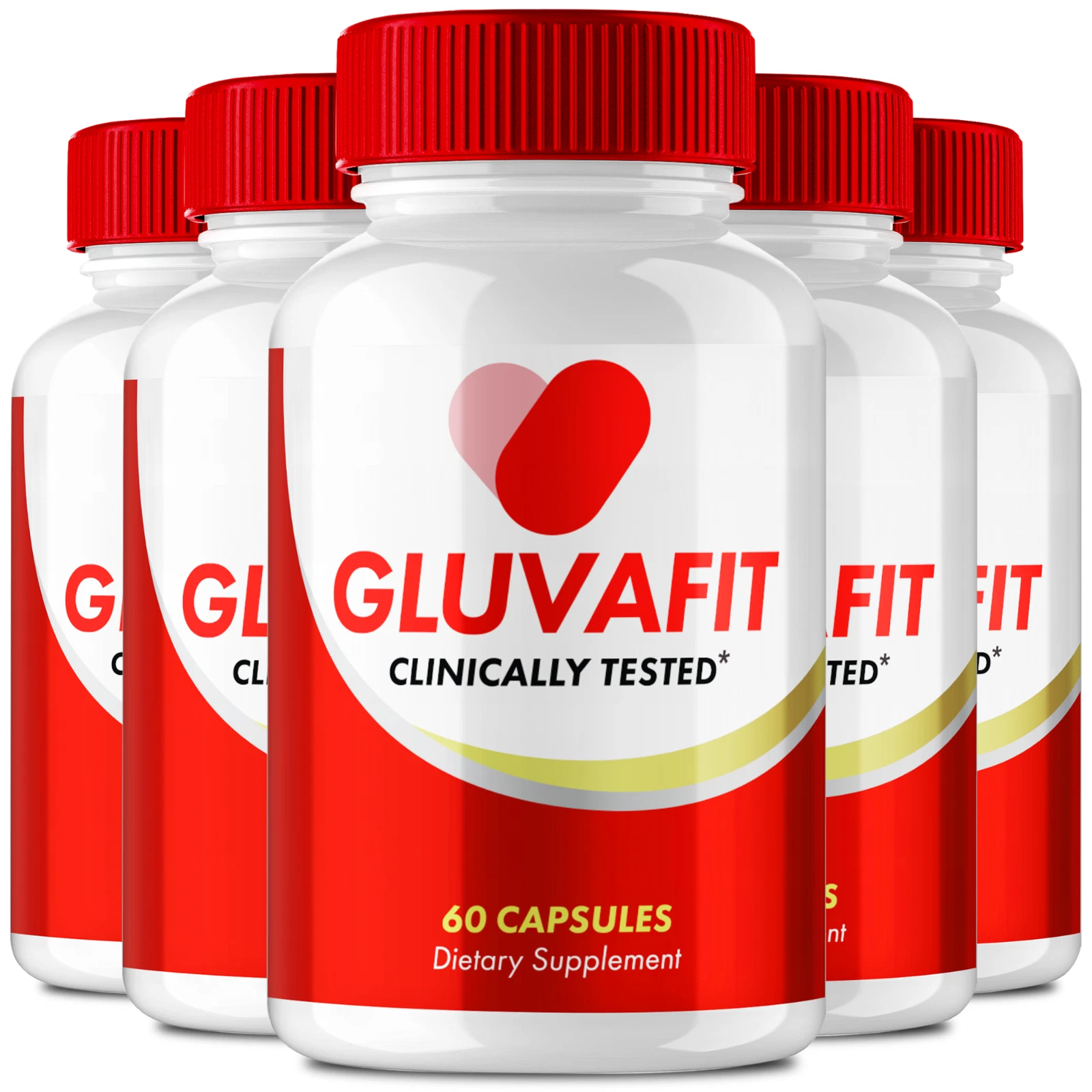 (5 Pack) Gluvafit Blood Formula Capsules for Healthy Circulation & Stable Levels