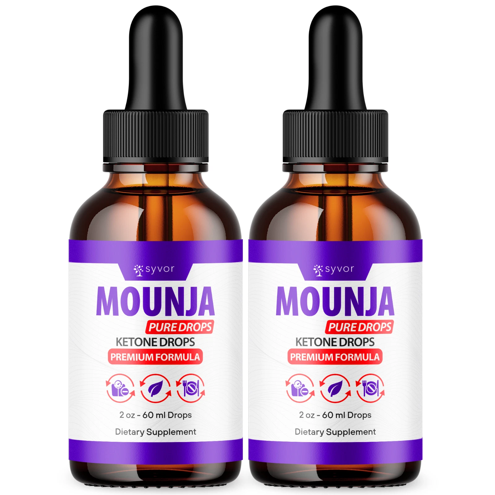 Mounja Pure Drops Max Strength Keto Formula Weight Management Supplement 2 Pack