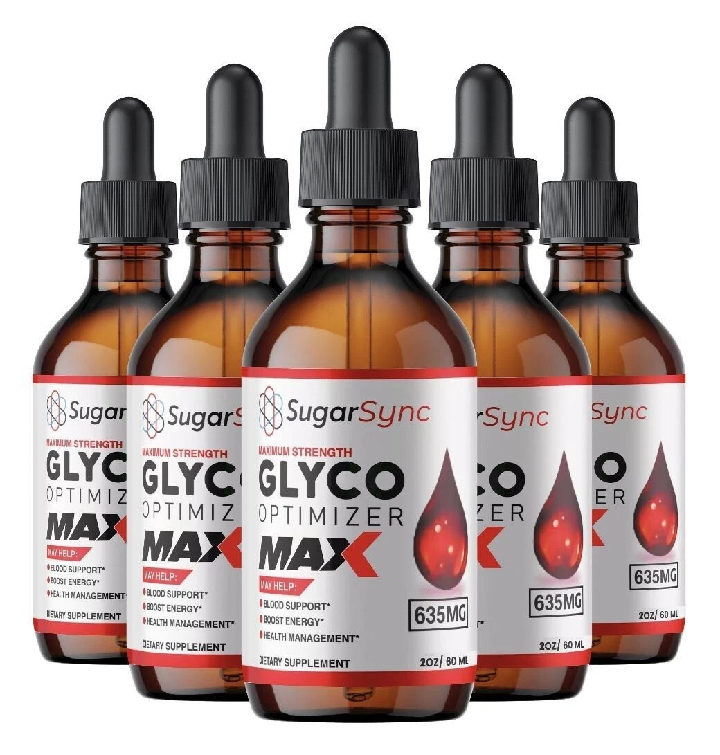 Sugar Sync Glyco Drops, SugarSync Optimizer Max Strength Supplement (5 Pack)