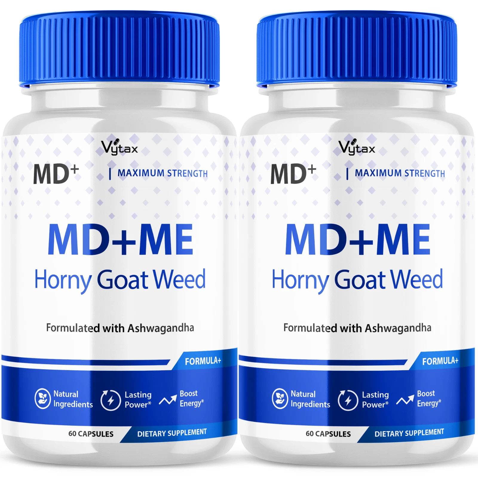 (2 Pack) MD+ME Male Enhancement Pills - Maximize Energy, Vitality & Stamina