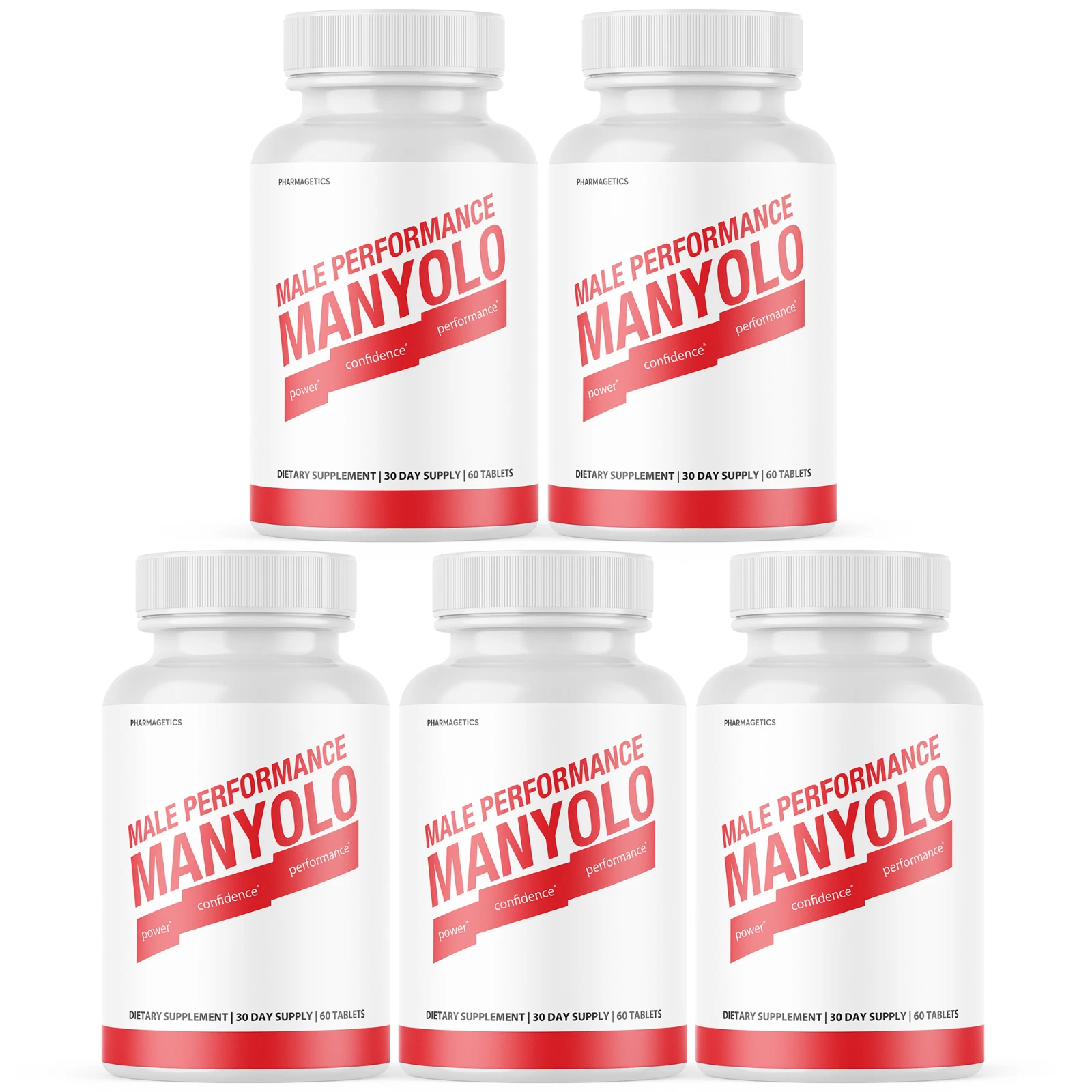 Manyolo Tablets For Men Advanced Performance Supplement - 5 Bottles