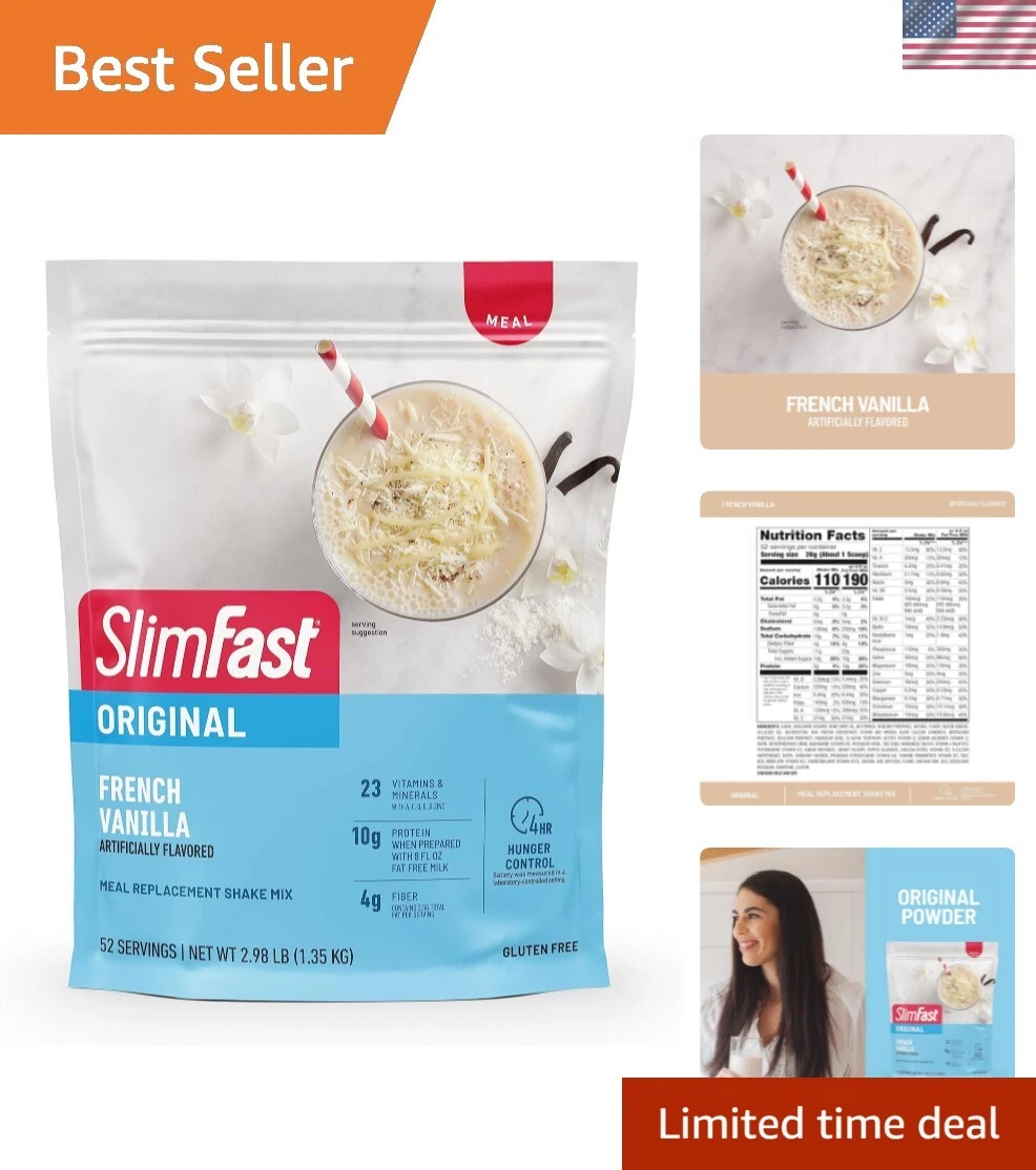 Gluten-Free French Vanilla Shake Mix - Nutritious Meal Replacement, 10g Protein