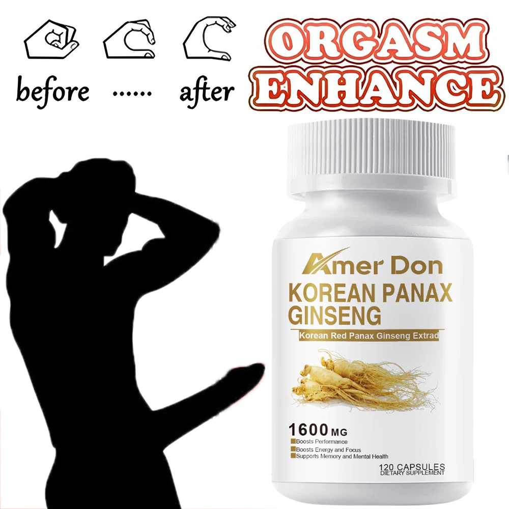 Korean Red Panax Ginseng - 120 Capsules - Extra Strength 1600mg Highest Potency