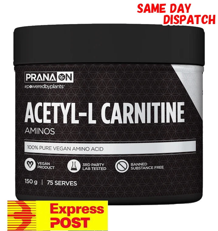 PRANA ON ACETYL L-CARNITINE POWDER 150G 100% ALC VEGAN PranaOn PROTEIN AMINOS