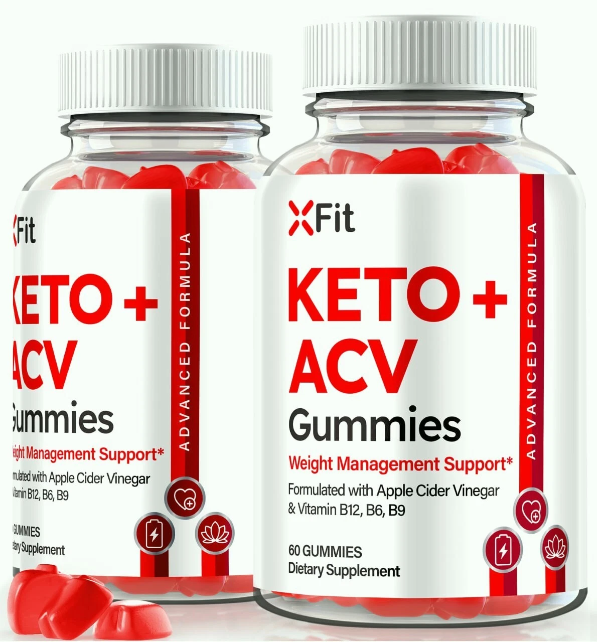 (2 Pack) XFit Keto + ACV Gummies, X Fit Advanced Weight Loss Support for Energy