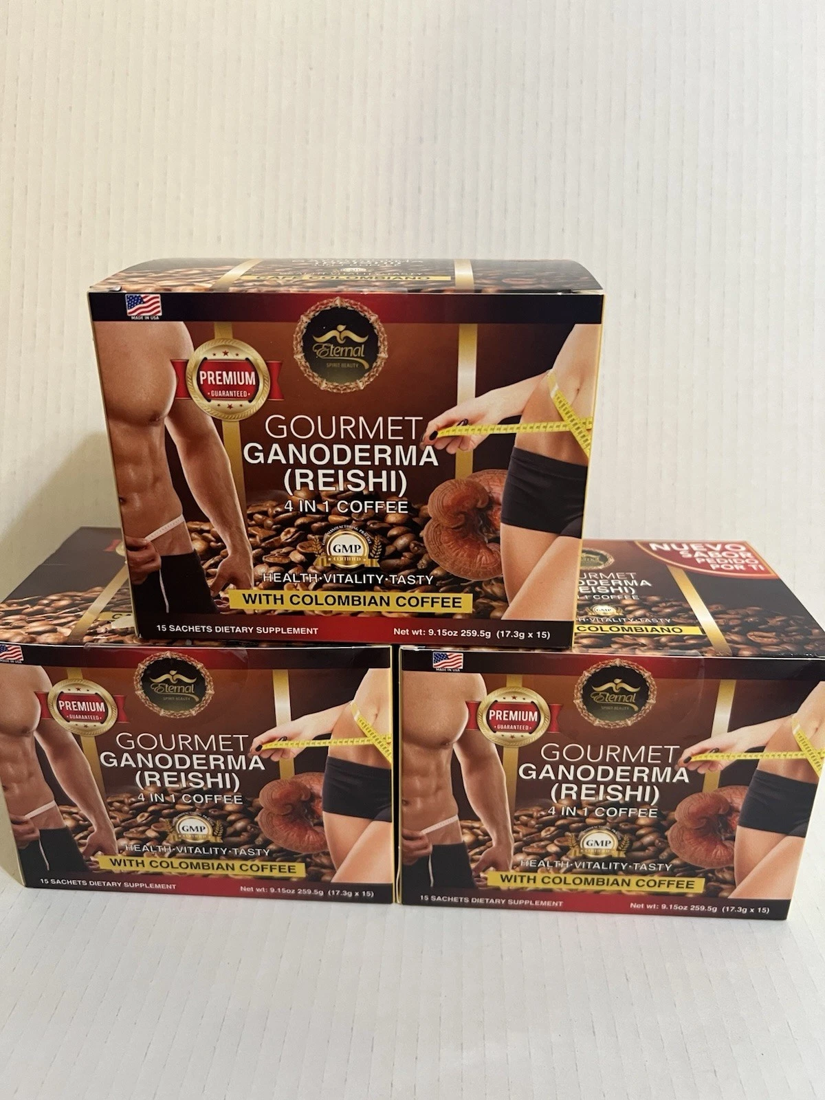 COLUMBIAN COFFEE Cafe con Ganoderma Reishi Eternal Spirit Beauty 4 En 1