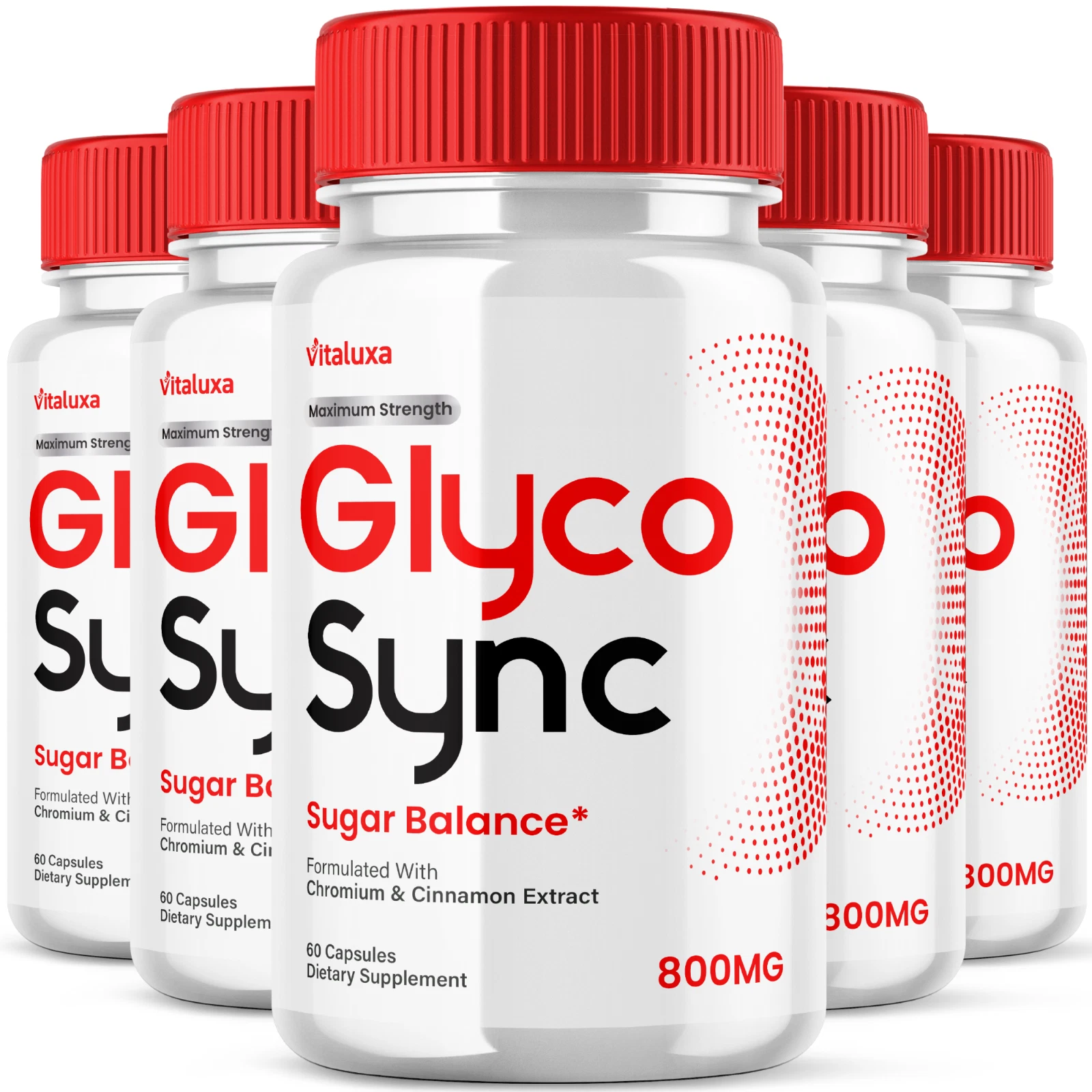 (5 Pack) Glyco Sync Advance Blood Balance Support Natural Glyco (300 Capsules)