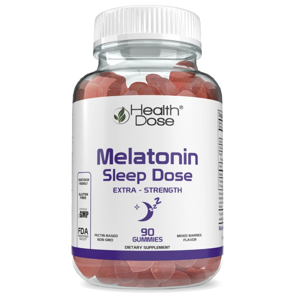 Health Dose Melatonin Gummies Extra Strength for Sleep. 90 Count
