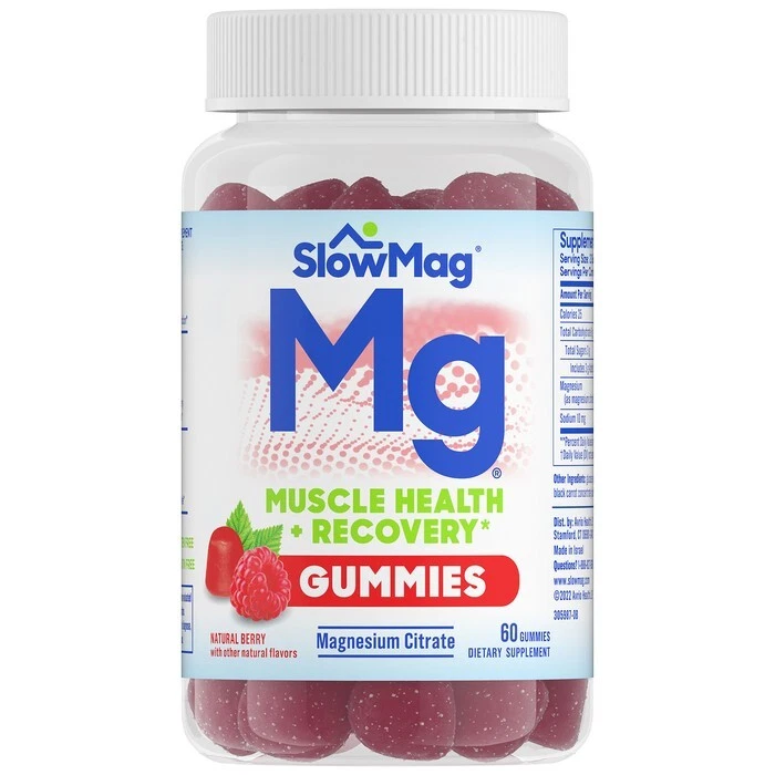 SlowMag Mg Muscle Health + Recovery Gummies Natural Berry 60 EA