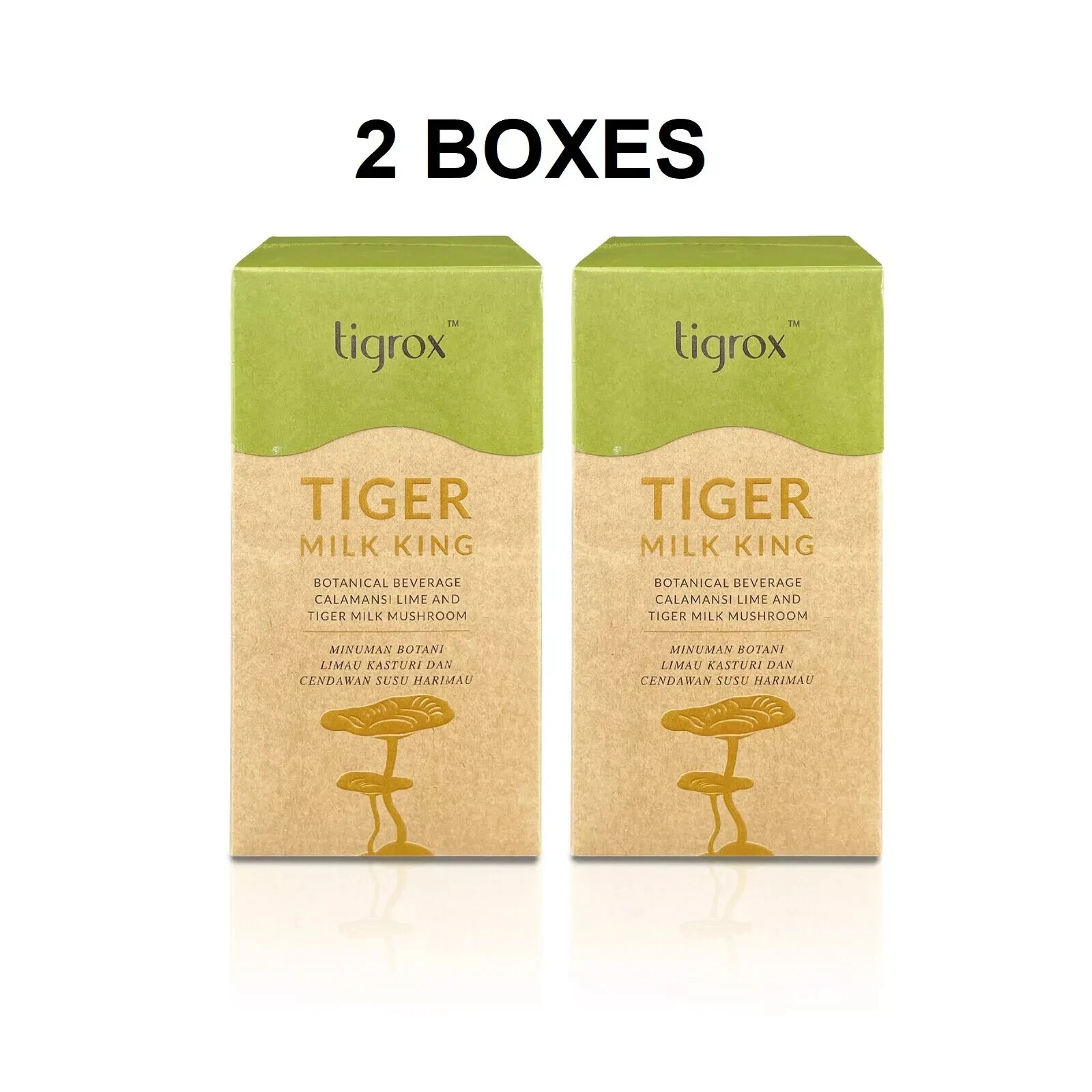 Tigrox Tiger Milk Mushroom 2x 625mg Beverage Support Respiratory Fast Delivery