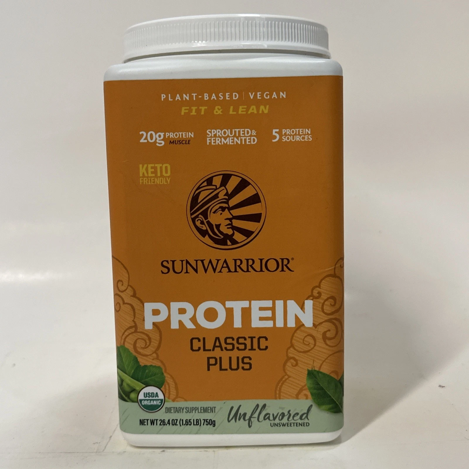 Sunwarrior, Protein Classic Plus, Plant Based, Unflavored , 1.65 lb Exp 07/26