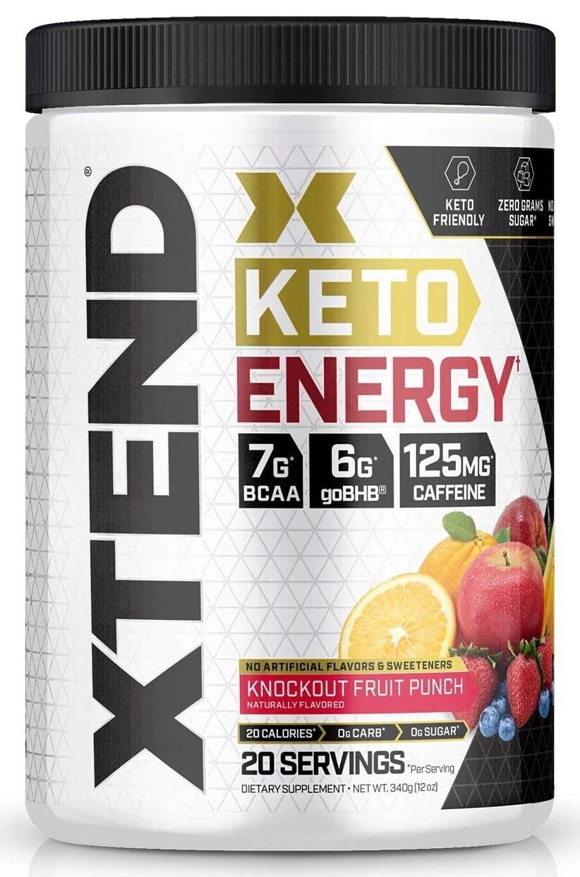 Scivation Xtend Keto ENERGY & BCAA Amino Acid - goBHB (20 Servings) Fruit Punch