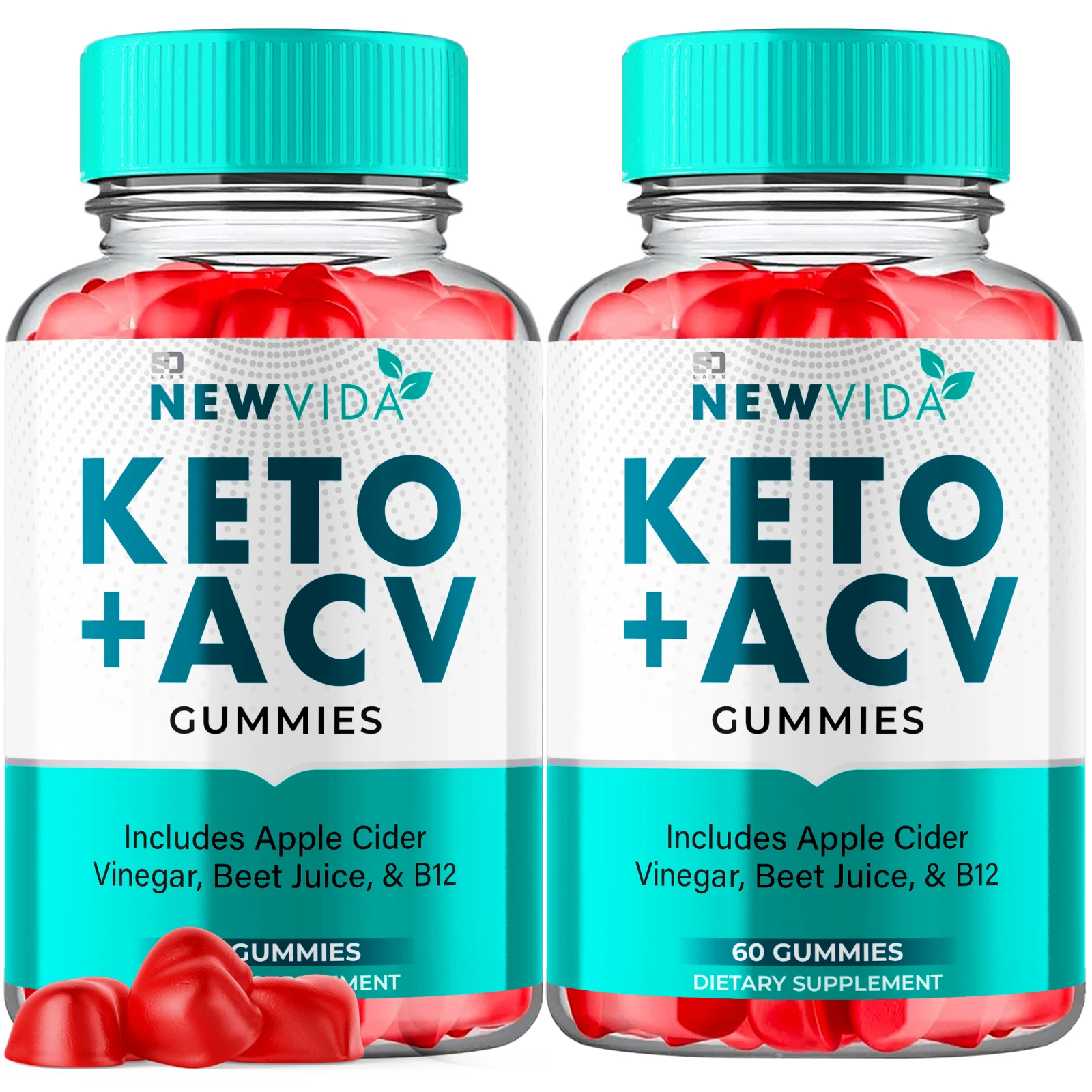 New Vida Keto, New Vida Keto ACV Weight Loss & Fat Burn Gummies (2 Pack)