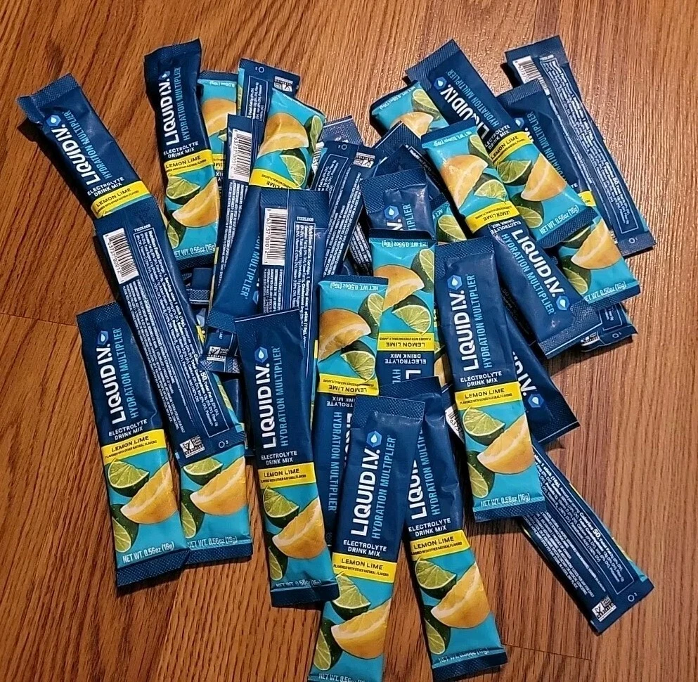 Liquid I.V. Electrolyte Drink Mix Lemon Lime (30 Sticks/Packets TOTAL) EXP: 4/26