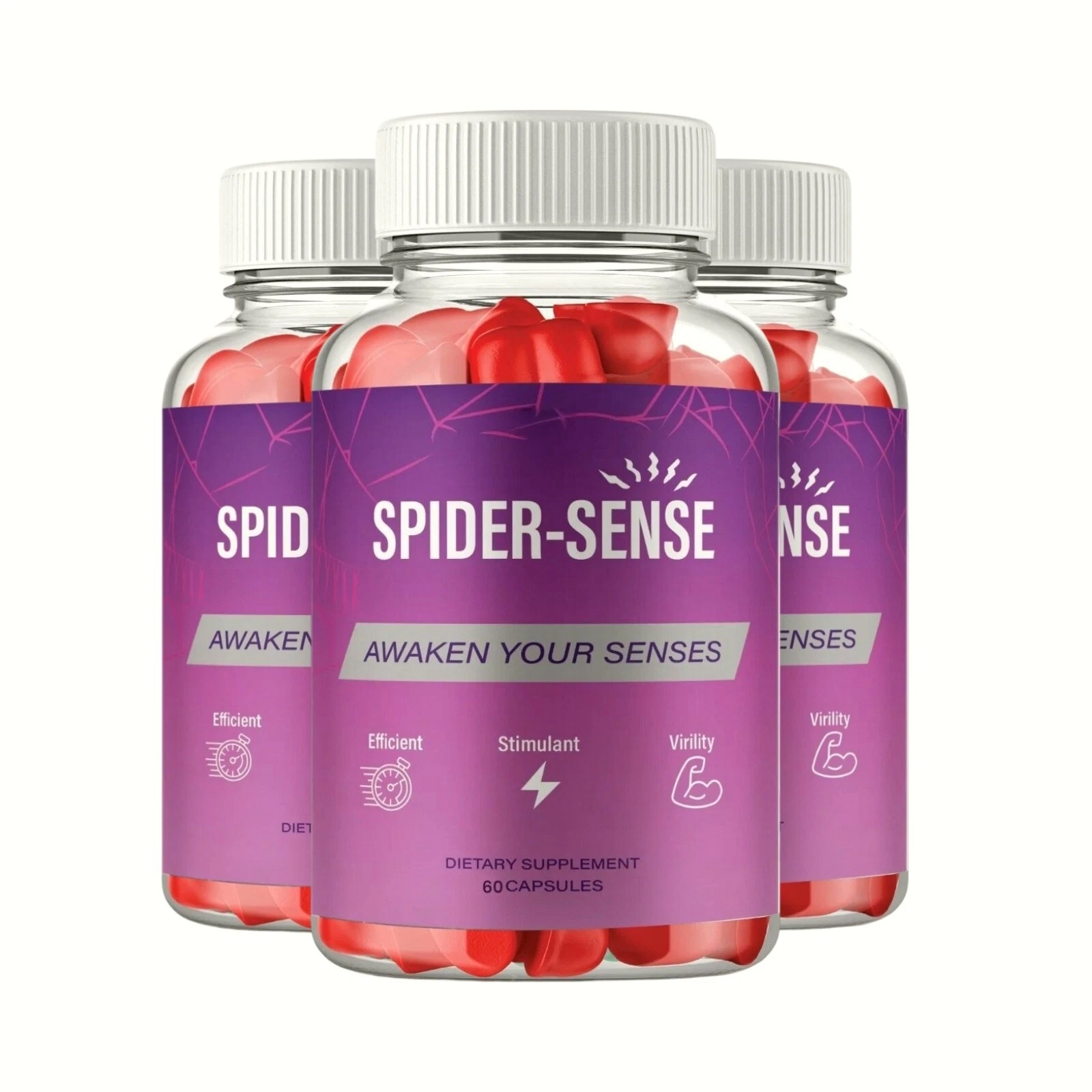 3-Pack Spider Sense Gummies for Men, SpiderSense Male Gummies - 180 Gummies